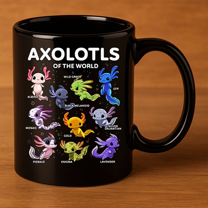Axolotl Kawaii Axolotls Of The World Axolotl Animals 11oz C Handle Ceramic Mug