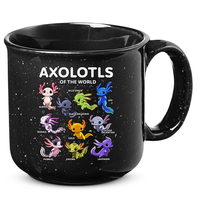 Axolotl Kawaii Axolotls Of The World Axolotl Animals 15oz Campfire Ceramic Mug