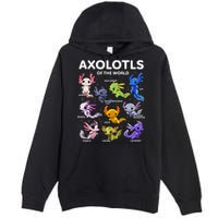 Axolotl Kawaii Axolotls Of The World Axolotl Animals Premium Pullover Hoodie