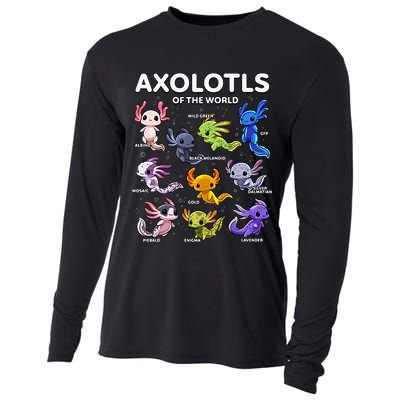Axolotl Kawaii Axolotls Of The World Axolotl Animals Cooling Performance Long Sleeve Crew