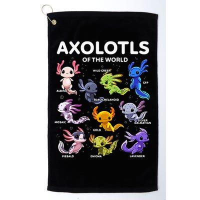 Axolotl Kawaii Axolotls Of The World Axolotl Animals Golf Towel