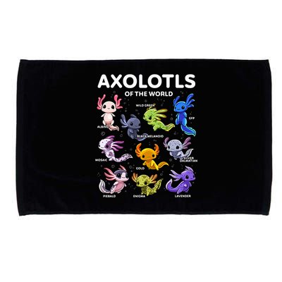 Axolotl Kawaii Axolotls Of The World Axolotl Animals Microfiber Hand Towel