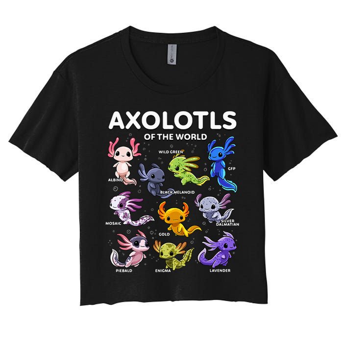 Axolotl Kawaii Axolotls Of The World Axolotl Animals Crop Top