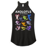 Axolotl Kawaii Axolotls Of The World Axolotl Animals Women's Perfect Tri Rocker Tank