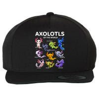 Axolotl Kawaii Axolotls Of The World Axolotl Animals Wool Snapback Cap