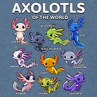 Axolotl Kawaii Axolotls Of The World Axolotl Animals Garment-Dyed Sweatshirt