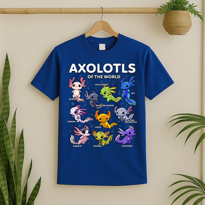 Axolotl Kawaii Axolotls Of The World Axolotl Animals T-Shirt