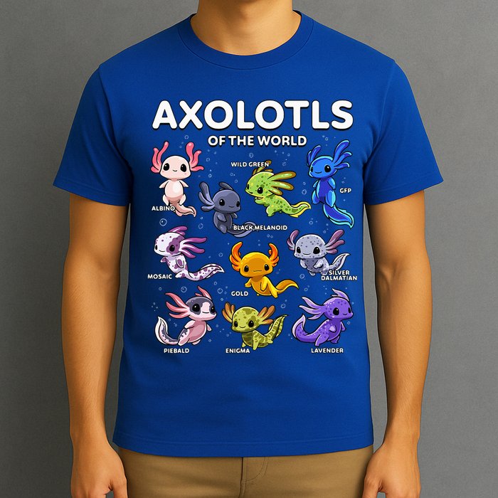 Axolotl Kawaii Axolotls Of The World Axolotl Animals T-Shirt