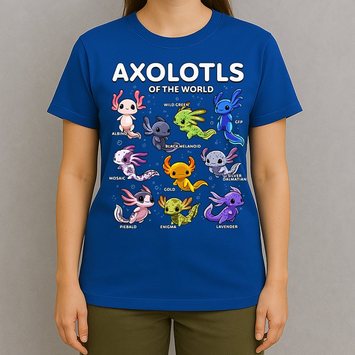 Axolotl Kawaii Axolotls Of The World Axolotl Animals T-Shirt