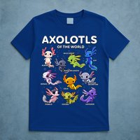 Axolotl Kawaii Axolotls Of The World Axolotl Animals T-Shirt