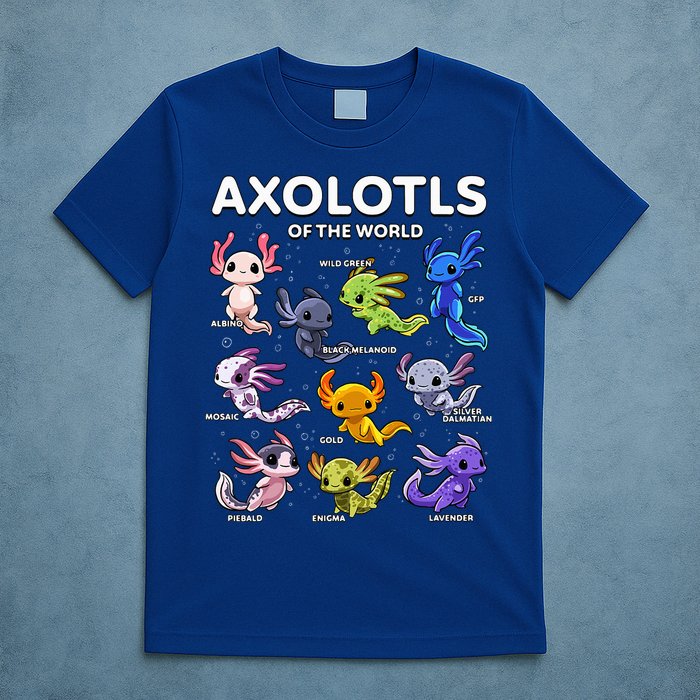 Axolotl Kawaii Axolotls Of The World Axolotl Animals T-Shirt