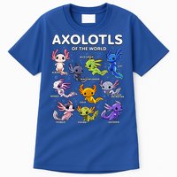 Axolotl Kawaii Axolotls Of The World Axolotl Animals Tall T-Shirt