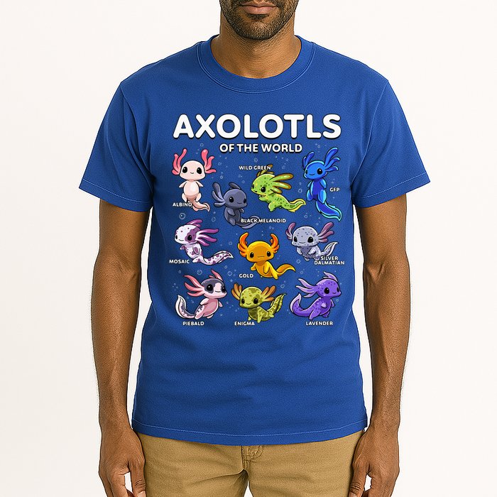 Axolotl Kawaii Axolotls Of The World Axolotl Animals Tall T-Shirt