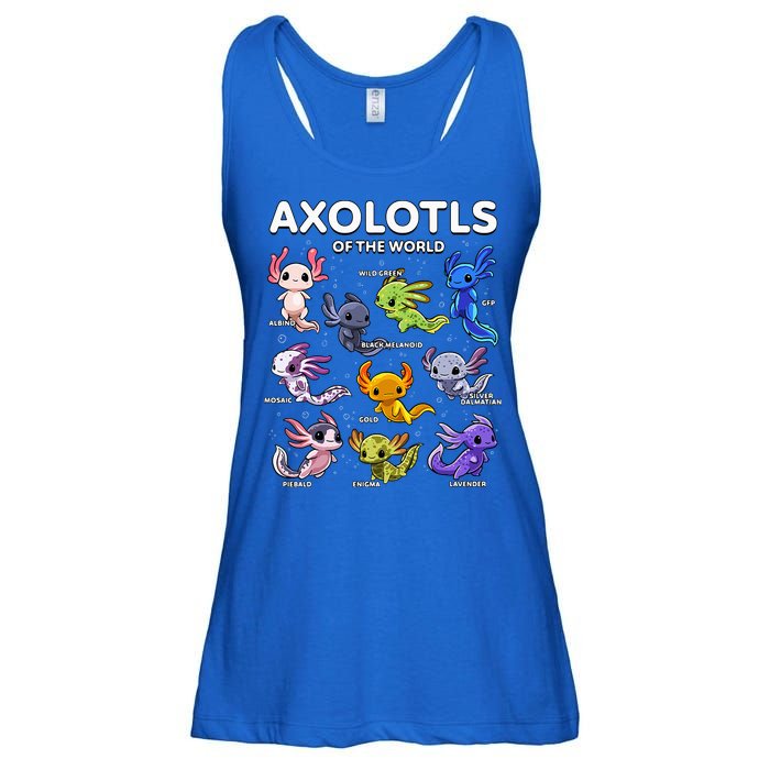 Axolotl Kawaii Axolotls Of The World Axolotl Animals Ladies Essential Flowy Tank