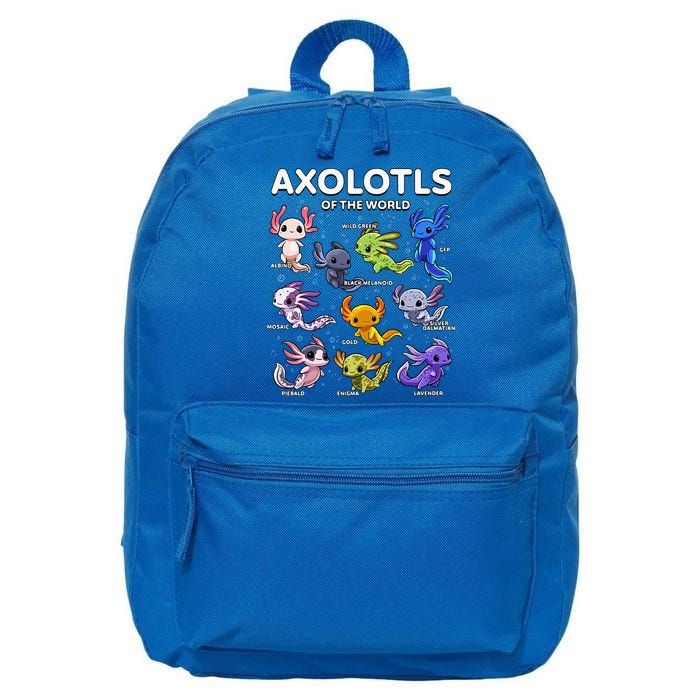Axolotl Kawaii Axolotls Of The World Axolotl Animals 16 in Basic Backpack