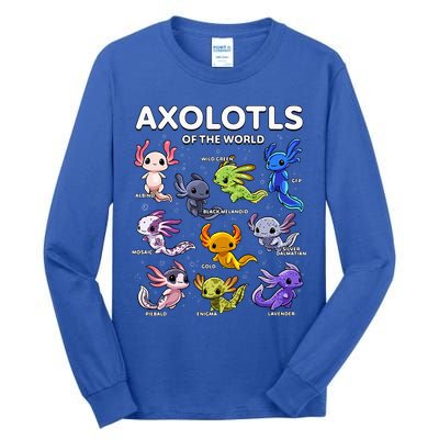 Axolotl Kawaii Axolotls Of The World Axolotl Animals Tall Long Sleeve T-Shirt