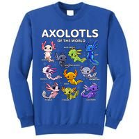Axolotl Kawaii Axolotls Of The World Axolotl Animals Tall Sweatshirt