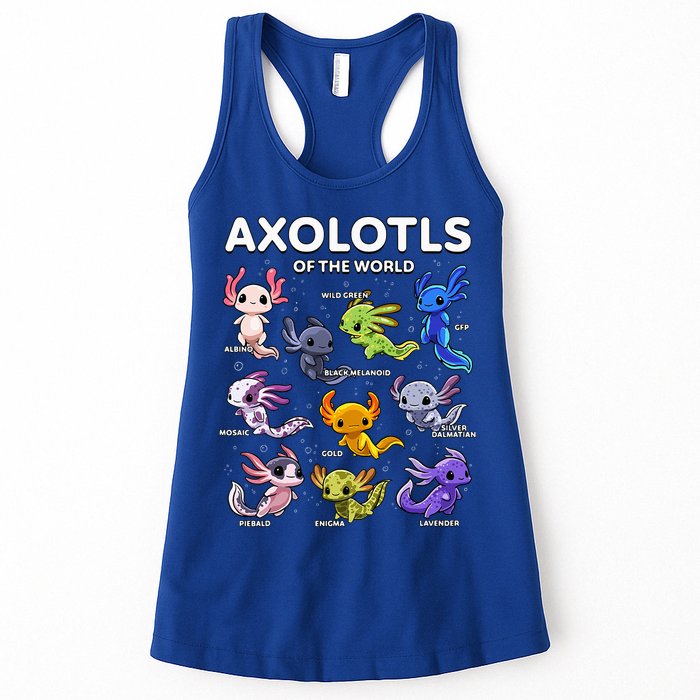 Axolotl Kawaii Axolotls Of The World Axolotl Animals Womens Tank Top
