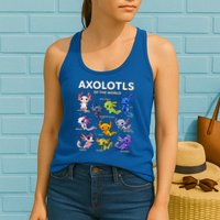 Axolotl Kawaii Axolotls Of The World Axolotl Animals Womens Tank Top
