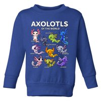 Axolotl Kawaii Axolotls Of The World Axolotl Animals Toddler Sweatshirt