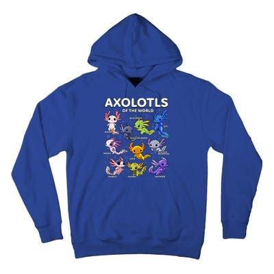 Axolotl Kawaii Axolotls Of The World Axolotl Animals Tall Hoodie