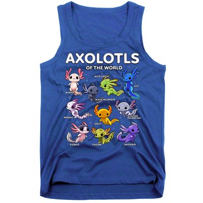 Axolotl Kawaii Axolotls Of The World Axolotl Animals Tank Top