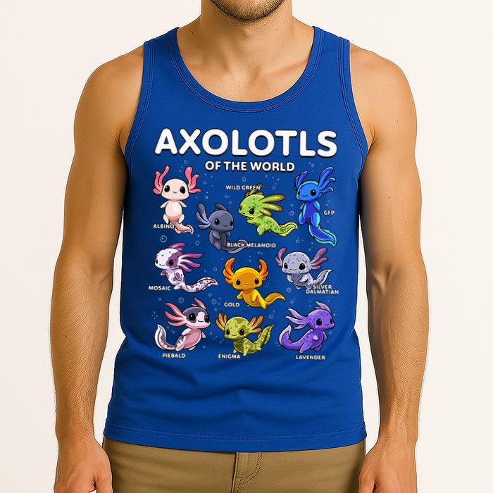 Axolotl Kawaii Axolotls Of The World Axolotl Animals Tank Top