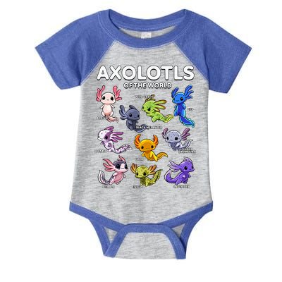 Axolotl Kawaii Axolotls Of The World Axolotl Animals Infant Baby Jersey Bodysuit
