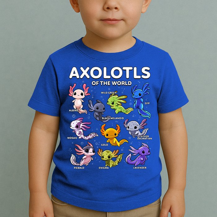 Axolotl Kawaii Axolotls Of The World Axolotl Animals Toddler T-Shirt