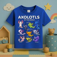 Axolotl Kawaii Axolotls Of The World Axolotl Animals Toddler T-Shirt