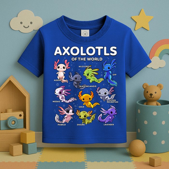 Axolotl Kawaii Axolotls Of The World Axolotl Animals Toddler T-Shirt