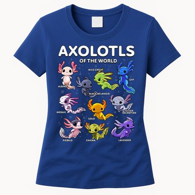Axolotl Kawaii Axolotls Of The World Axolotl Animals Womens T-Shirt