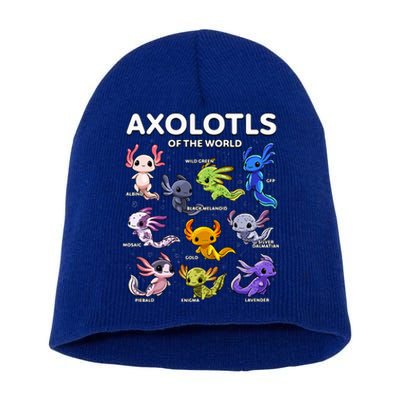 Axolotl Kawaii Axolotls Of The World Axolotl Animals Short Acrylic Beanie