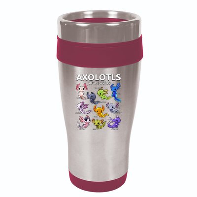Axolotl Kawaii Axolotls Of The World Axolotl Animals 16oz Travel Tumbler