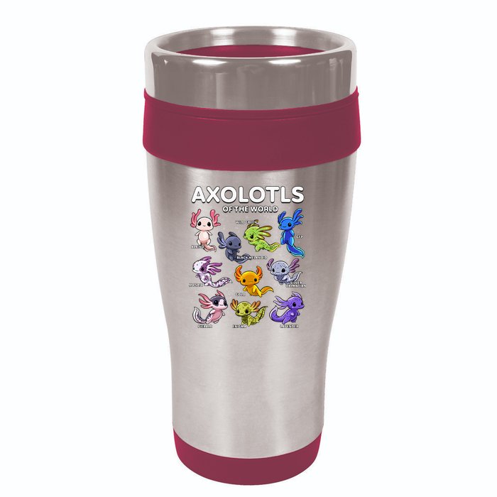 Axolotl Kawaii Axolotls Of The World Axolotl Animals 16oz Travel Tumbler