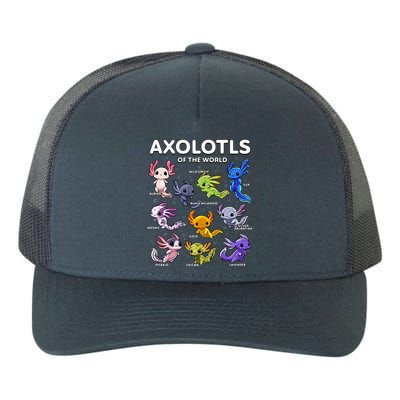 Axolotl Kawaii Axolotls Of The World Axolotl Animals Yupoong Adult 5-Panel Trucker Hat