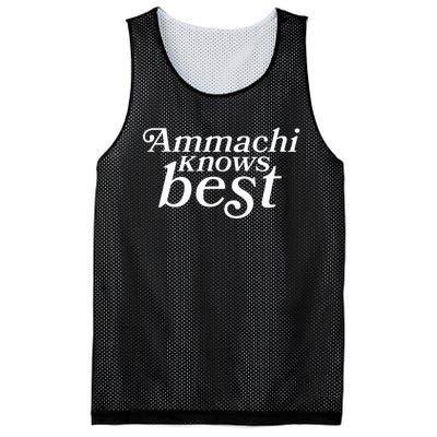 Ammachi Knows Best Grandmother Gift Mesh Reversible Basketball Jersey Tank