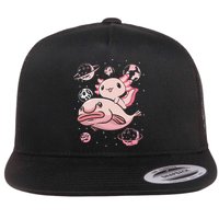 Axolotl Kawaii Blobfish Flat Bill Trucker Hat