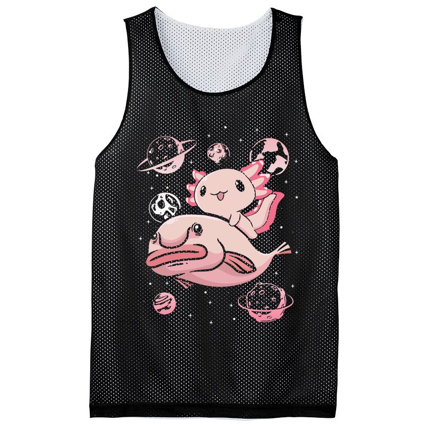 Axolotl Kawaii Blobfish Mesh Reversible Basketball Jersey Tank