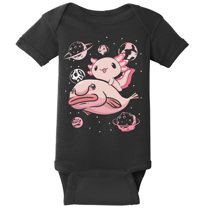 Axolotl Kawaii Blobfish Baby Bodysuit