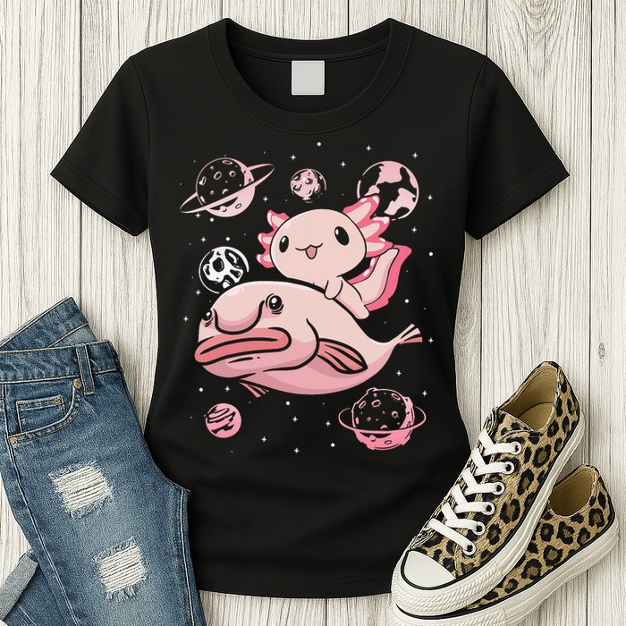 Axolotl Kawaii Blobfish Womens T-Shirt