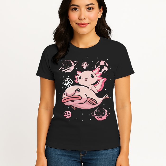 Axolotl Kawaii Blobfish Womens T-Shirt