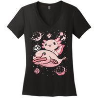 Axolotl Kawaii Blobfish Women's V-Neck T-Shirt