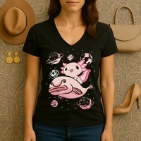 Axolotl Kawaii Blobfish Women's V-Neck T-Shirt