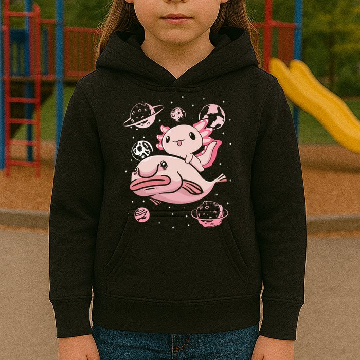 Axolotl Kawaii Blobfish Kids Hoodie