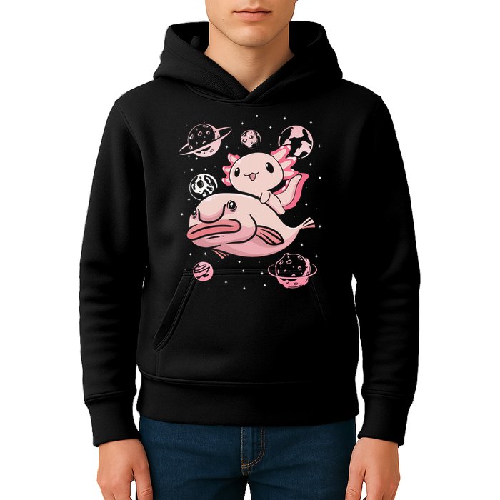 Axolotl Kawaii Blobfish Kids Hoodie