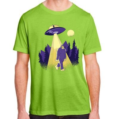 Aliens Kidnapping Bigfoot Adult ChromaSoft Performance T-Shirt