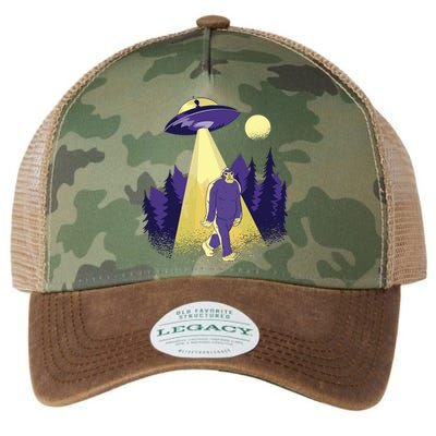 Aliens Kidnapping Bigfoot Legacy Tie Dye Trucker Hat