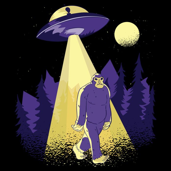 Aliens Kidnapping Bigfoot Doggie Tank