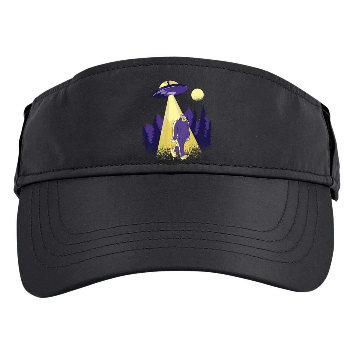 Aliens Kidnapping Bigfoot Adult Drive Performance Visor